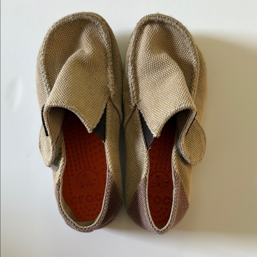 CROCS Tan Slip-On Loafers